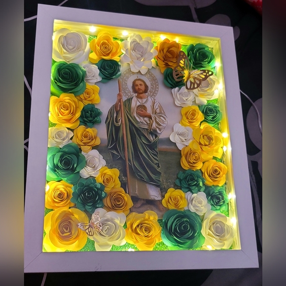 New San Judas Shadow Box with lights - Valentines Day - Picture 2 of 5